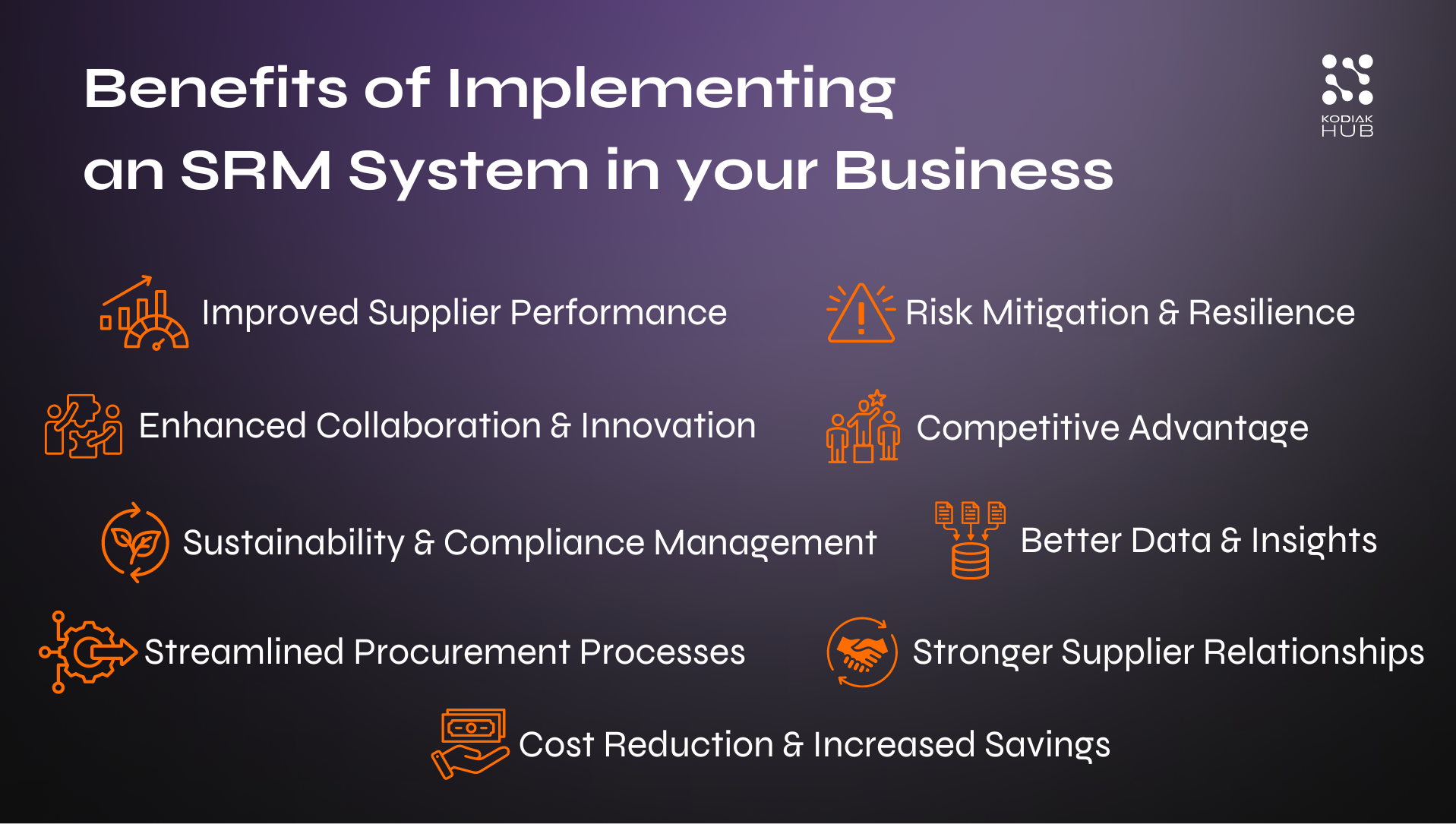 Benefits of implementing a SRM system