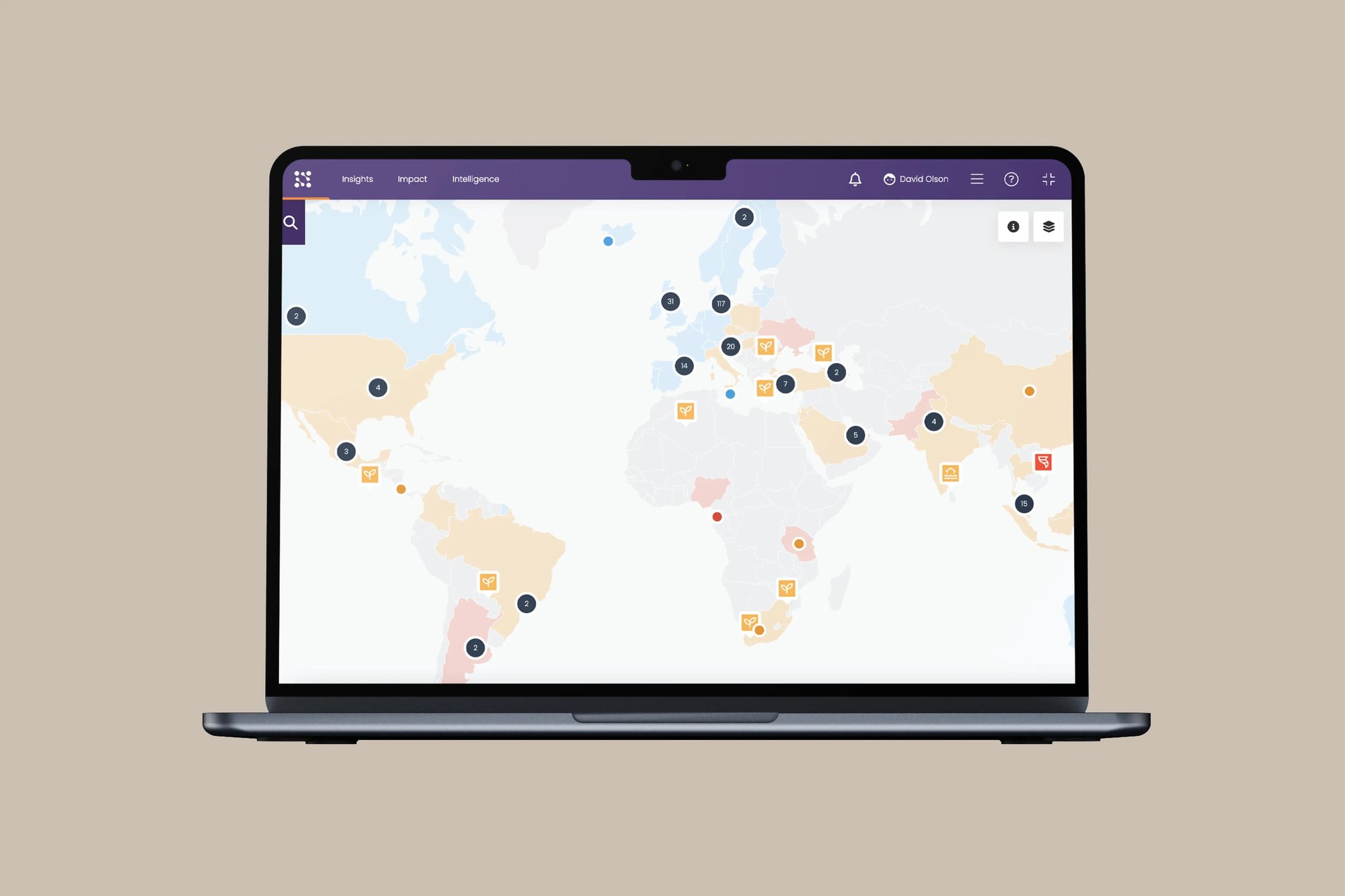 SRM - Supply Chain & Supplier Base Global Map